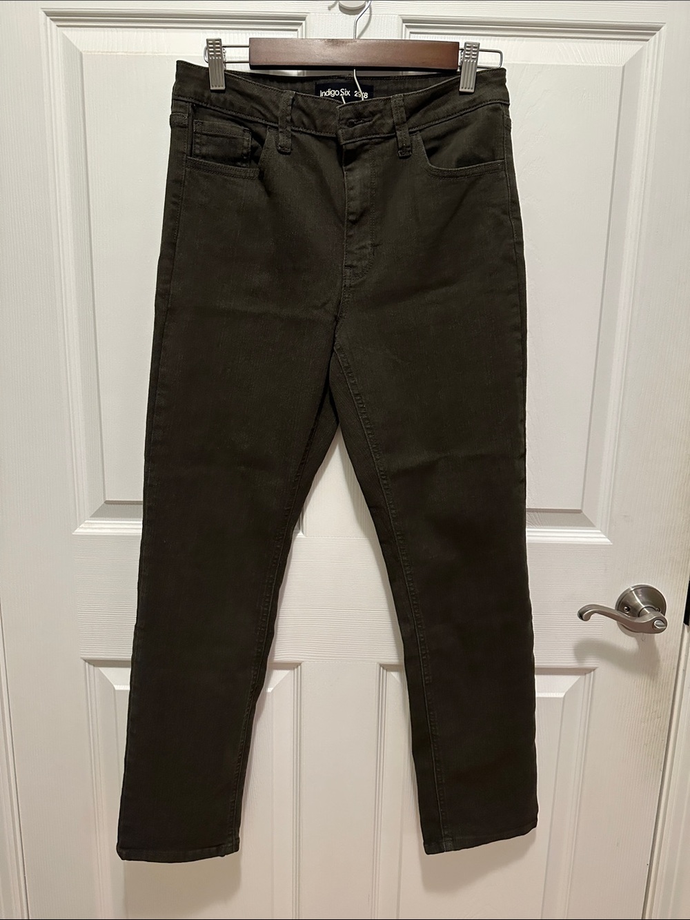 Indigo Slim Skinny Jeans in Olive Green